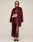 Row Brushed Coat Wine Outerwear - Longsleeve Fifteen Twenty