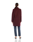 Row Brushed Coat Wine Outerwear - Longsleeve Fifteen Twenty