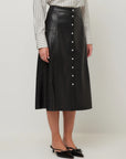 Esmeralda Faux Leather Skirt Black