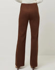 Ellie Faux Suede Bootcut Pants Wood Pants - Trousers Fifteen Twenty