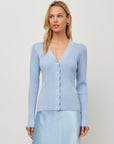 Bliss Scallop Edge Cardigan Glacier
