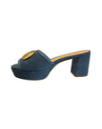 Merapi Denim Gold Chrome Sandals - Heeled Sandals Rupert Sanderson
