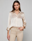 Dani Silk Blouse Champagne Tops - Button Down L'Agence