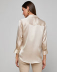 Dani Silk Blouse Champagne Tops - Button Down L'Agence