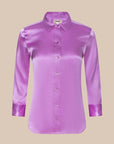Dani 3/4 Sleeve Silk Blouse Vivid Violet Tops - Button Down L'Agence