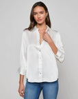 Dani Silk Blouse Ivory Tops - Button Down L'Agence