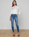 Dani Silk Blouse Ivory Tops - Button Down L'Agence