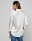 Dani Silk Blouse Ivory Tops - Button Down L'Agence