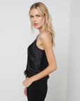 Lexi Camisole Silk Black tank L'Agence