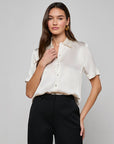Ellah Short Sleeve Blouse Ivory