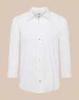 Daniella 3/4 Sleeve Blouse White Tops - Button Down L'Agence