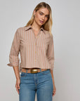 Fawn Scarf 3/4 Sleeve Western Cards Tops - Button Down L'Agence