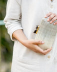 Woven Clutch Light Gray