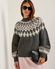 Zarah Jacquard Sweater Sweater - Crewneck Fifteen Twenty