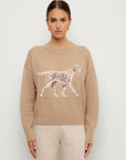 Golden Intarsia Sweater Wheat Sweater - Crewneck Fifteen Twenty