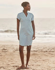 Lauren Polo Dress Green/White Stripe Dresses - Short Frank & Eileen