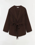 Rowen Fringe Jacket Chocolate Jackets - Blazers Simkhai