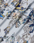 Ressi Fitted Crew Tee Watercolor Butterfly Gray Tops - Tees L'Agence