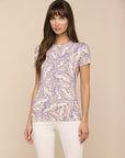 Ressi Fitted Crew Tee Butterfly Wing Tops - Tees L'Agence