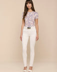 Ressi Fitted Crew Tee Butterfly Wing Tops - Tees L'Agence