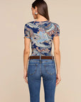 Ressi Fitted Crew Midnight Multi Besarabian Paisley