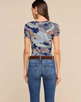 Ressi Fitted Crew Midnight Multi Besarabian Paisley Tops - Tees L'Agence
