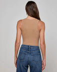 Adira Scoop Neck Tank Cinnamon Swirl Tops - Tanks L'Agence