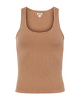 Adira Scoop Neck Tank Cinnamon Swirl Tops - Tanks L'Agence