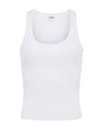Adira Scoop Neck Tank White Tops - Tanks L'Agence