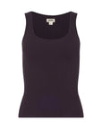 Adira Scoop Neck Tank Dark Malbec Tops - Tanks L'Agence