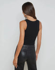 Adira Scoop Neck Tank Black Tops - Tanks L'Agence