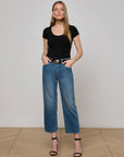 Brynlee Scoopneck Tee Black Tops - Tees L'Agence