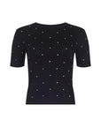Stormy Embellished Tee Black Tops - Tees L'Agence
