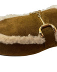 Lola Sherpa Mule Loafers Tan Flats - Mule Bibi Lou