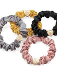 Gold Heart Silk Scrunchie Sand Beauty & Hair By Eloise