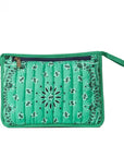 Beau Bandana Pouch Kelly Green Cosmetic Haute Shore
