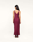 Akıya Satin Maxi Dress Merlot Red Dresses - Maxi L'Agence