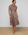 Kylo Shirt Dress Cardamom Ecru Polka Dot