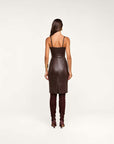 Halia Vegan Leather Dress Coffee Bean Dresses - Midi L'Agence