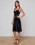 Fenna Silk Lace Dress Black Dresses - Midi L'Agence