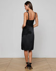 Fenna Silk Lace Dress Black Dresses - Midi L'Agence