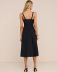 Ayela Midi Dress Black/Gold Dresses - Midi L'Agence