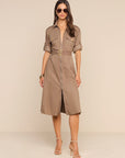 Callen Midi Shirt Dress Cardamom Dresses - Midi L'Agence