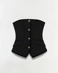 Cambrie Bustier Top Black Tops - Tanks Simkhai