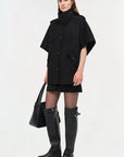 Jones Wool Cape Jacket Black Outerwear - Cape Simkhai