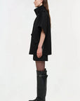 Jones Wool Cape Jacket Black Outerwear - Cape Simkhai