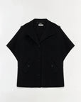 Jones Wool Cape Jacket Black Outerwear - Cape Simkhai