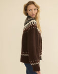 Hue Cardigan Brun Aberdeen Fair Isle