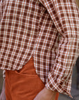 Silvio Untuckable Button Down Pumpkin Multi Stripe Tops - Button Down Frank & Eileen