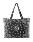 Bailey Bandana Tote Black/White Tote & Satchel Haute Shore